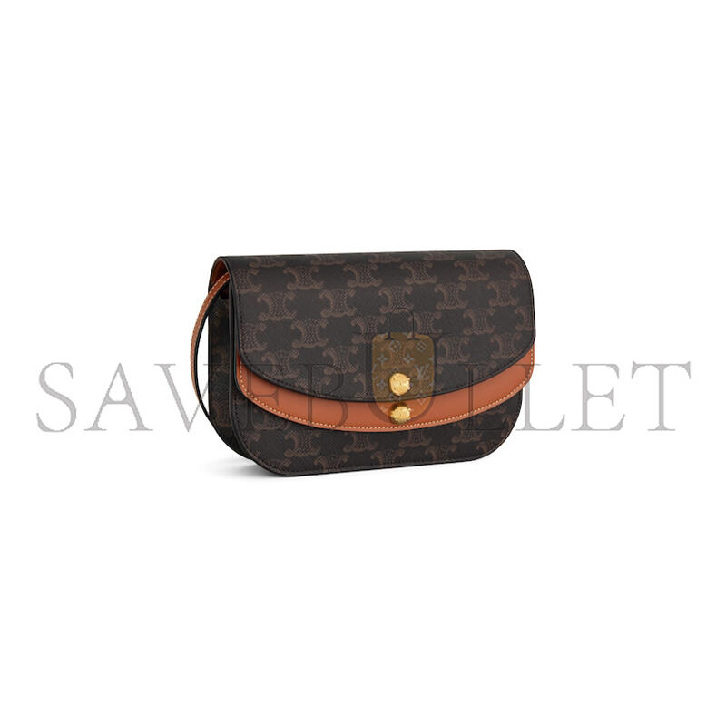 CELINE DUO WALLET ON STRAP IN TRIOMPHE CANVAS AND CALFSKIN 10P672GVL.04LU (20*13*6cm) CELINE DUO WALLET ON STRAP IN TRIOMPHE CANVAS AND CALFSKIN 10P672GVL.04LU (20*13*6cm)